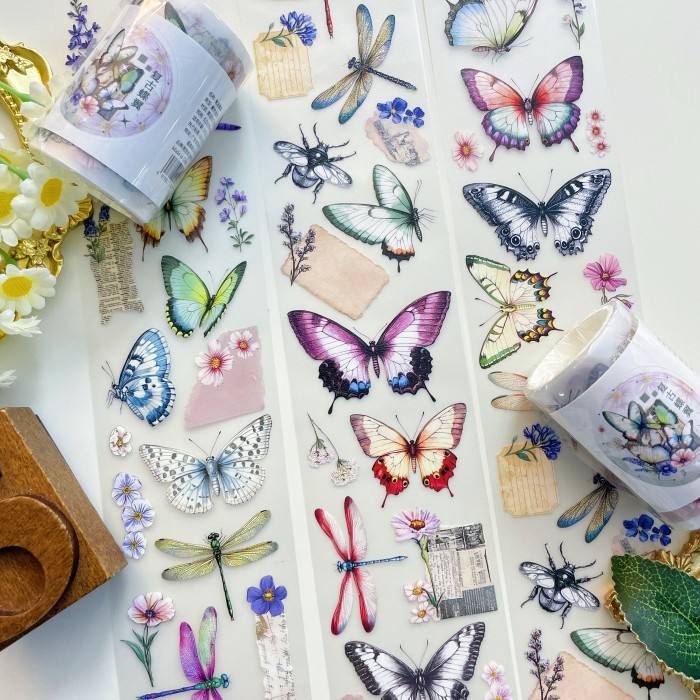 Dusty Butterfly Tape Roll | WUBAO
