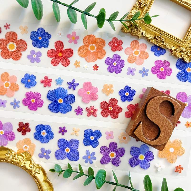 Rainbow Bloom PET Tape | Mujie Studio