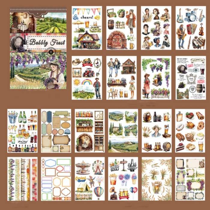 Bubbly Feast Sticker Book 20Sheets