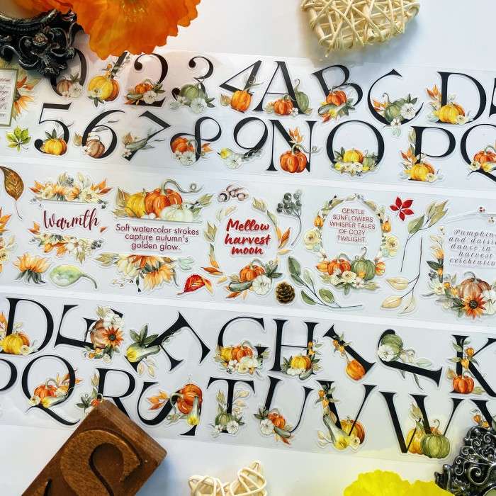 Harvest Script PET Tape | The Washi Tape Shop