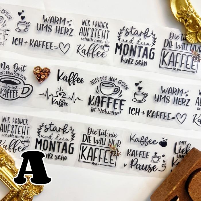 Coffee Quotes PET Tape Roll