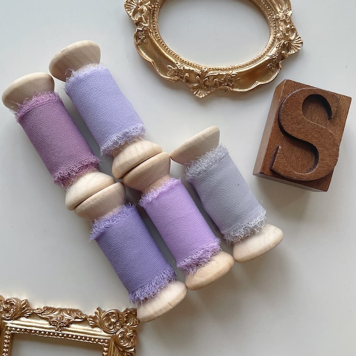 Frayed Edge Chiffon Ribbon Set #7