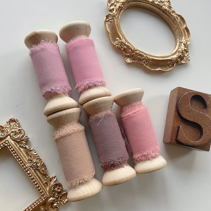 Frayed Edge Chiffon Ribbon Set #1
