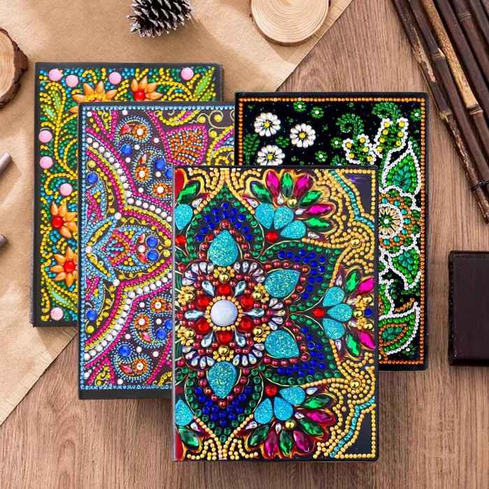Mandala Diamond Painting Dots Notebook Kit
