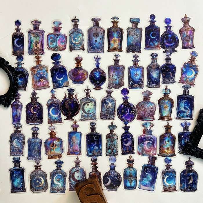Moonlight Jar Sticker 50PCS