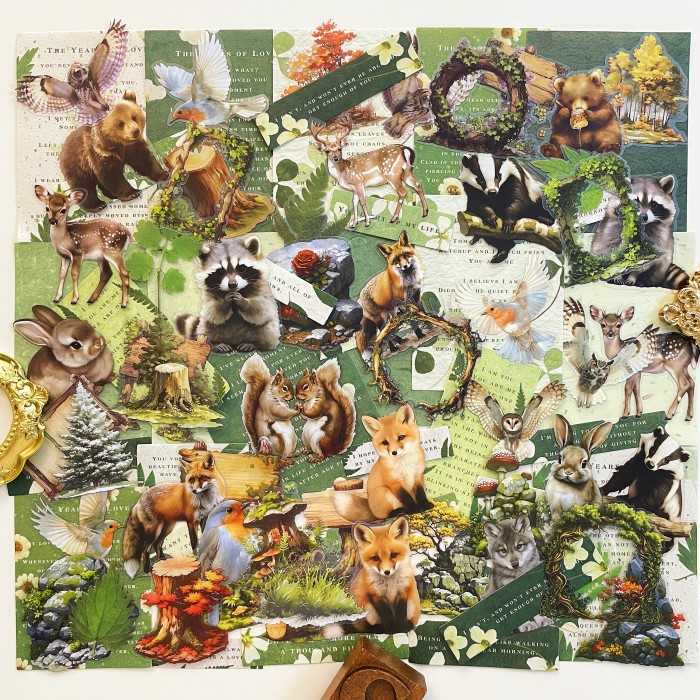 Leafy Refuge Ephemera Mystery Kit 90PCS