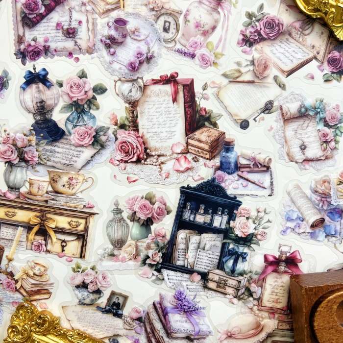 Flower Season Letter Sticker 90PCS