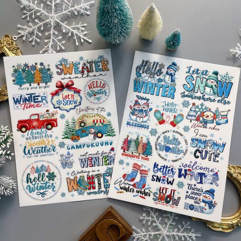 Blue Frost Transfer Sticker