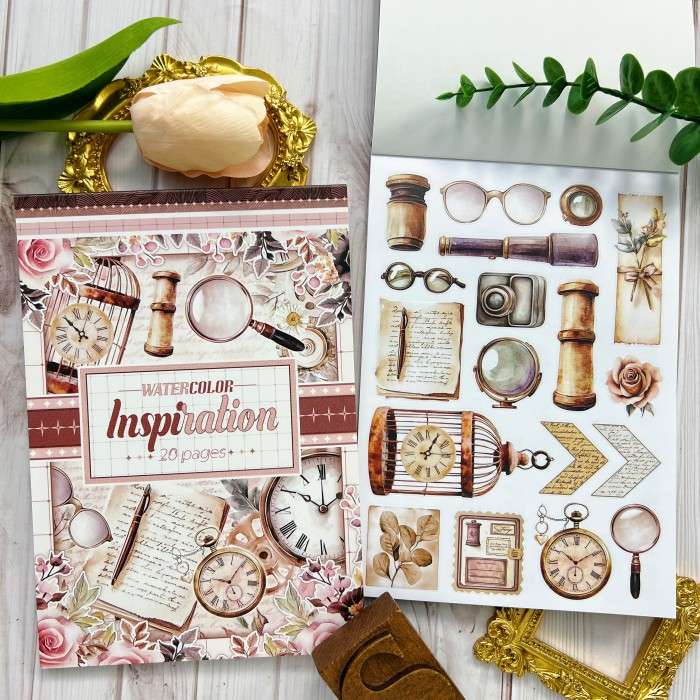 Watercolor Inspiration Sticker Book 20Sheets