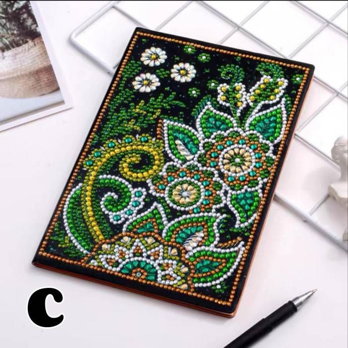 Floral Diamond Painting Dots Notebook Kit