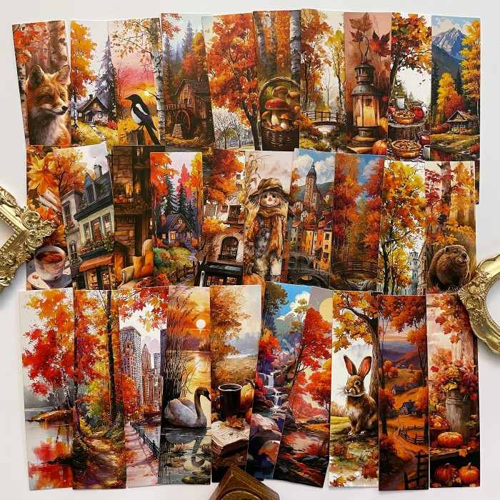 Amber Fall Note Paper 30PCS