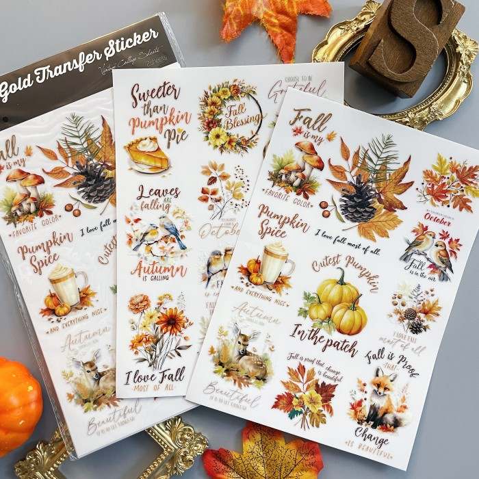 Soft October Transfer Sticker