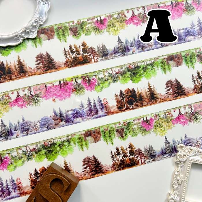 Parallel Scenery PET Tape Roll