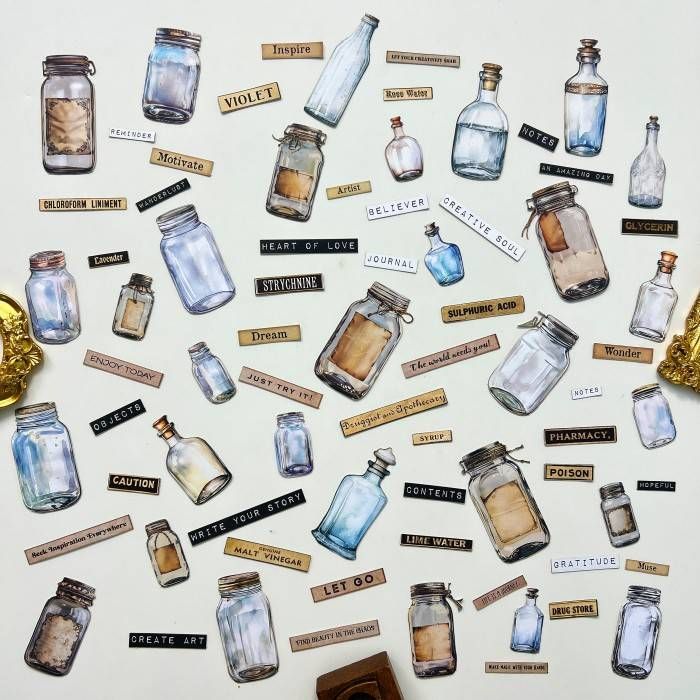 Time Bottle Sticker 75PCS