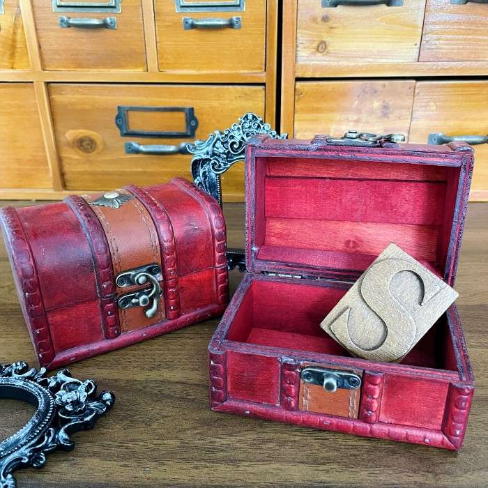 Vintage Wooden Mini Chest