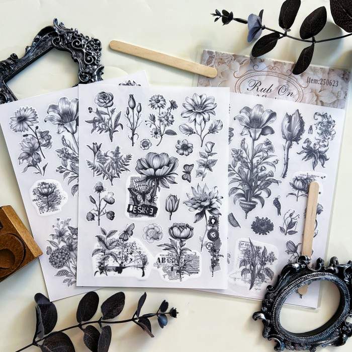 Pale Garden Transfer Sticker