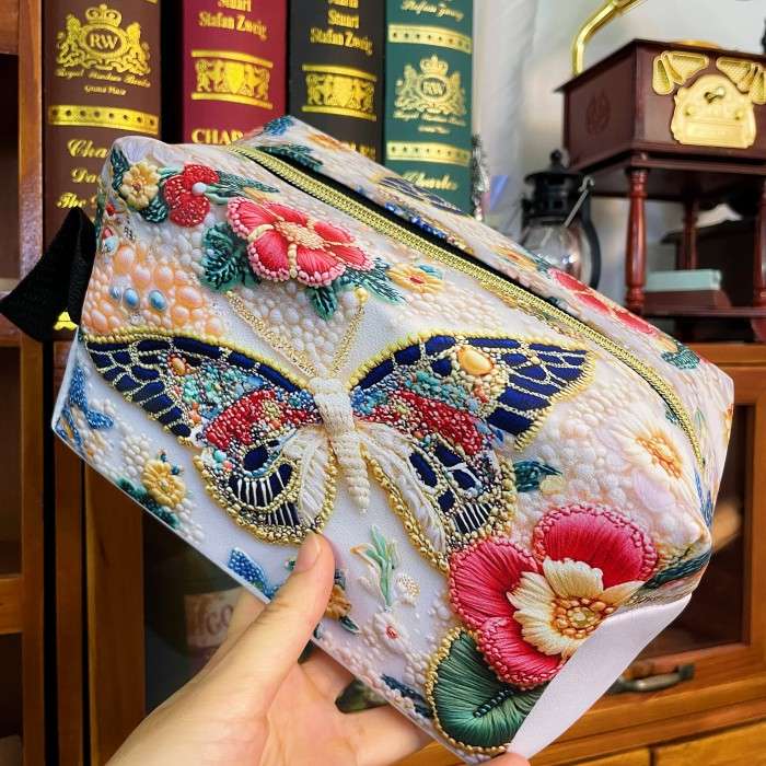 Butterfly Embroidery Pouch
