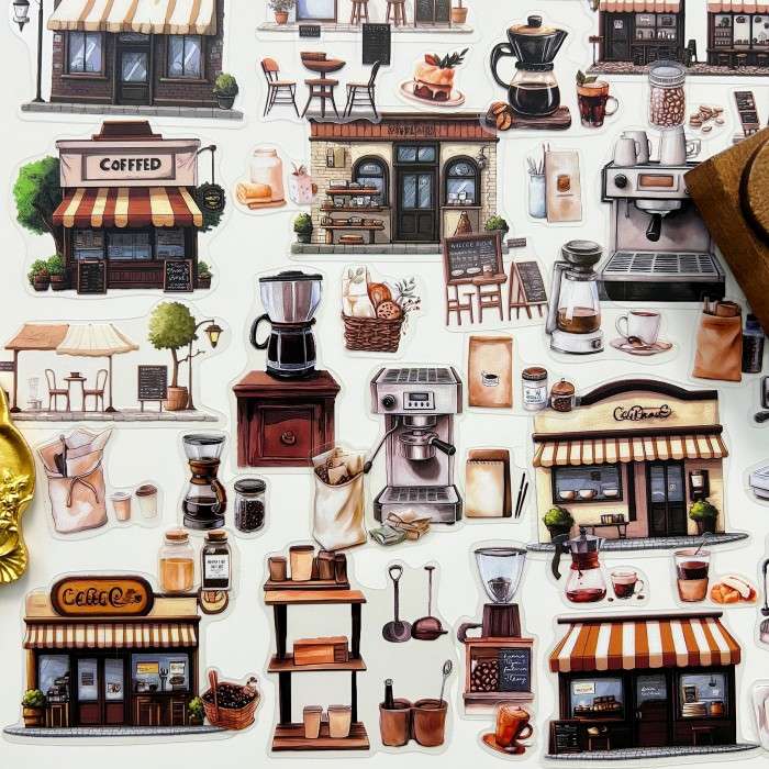 Double Coffee Sticker 90PCS