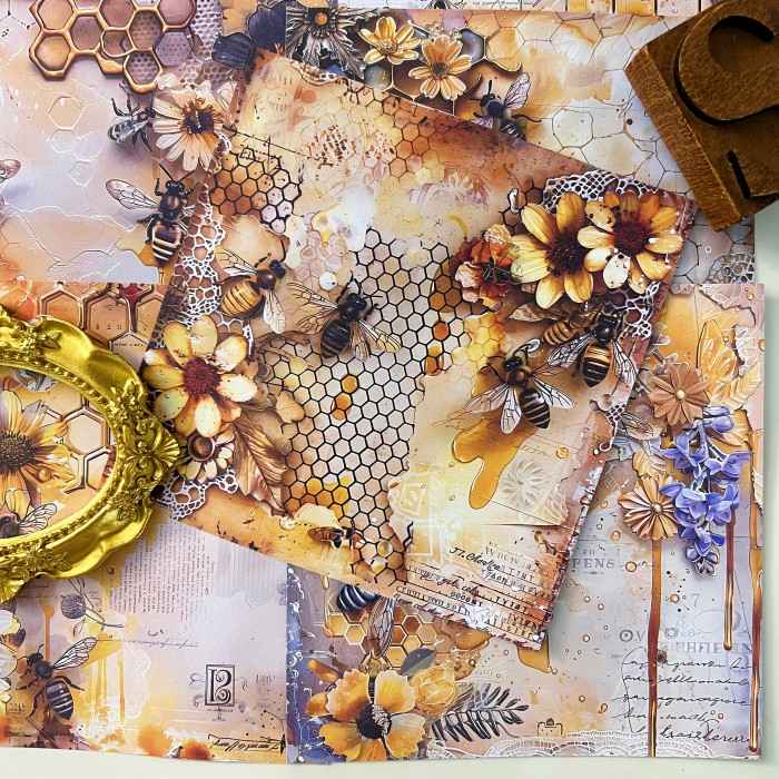 Pure Honey Collage Paper 12Sheets
