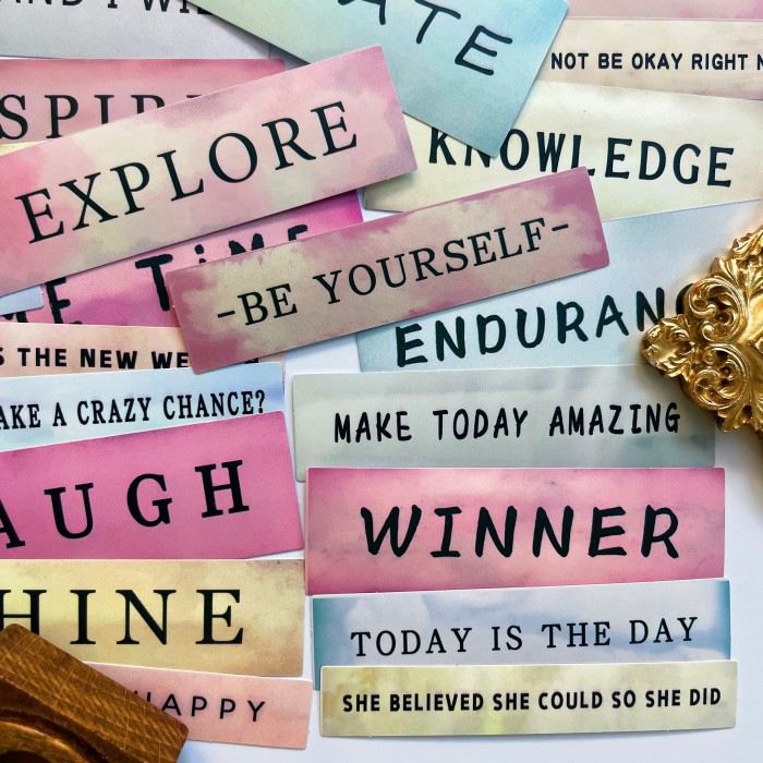Rusty Words Sticker 50PCS
