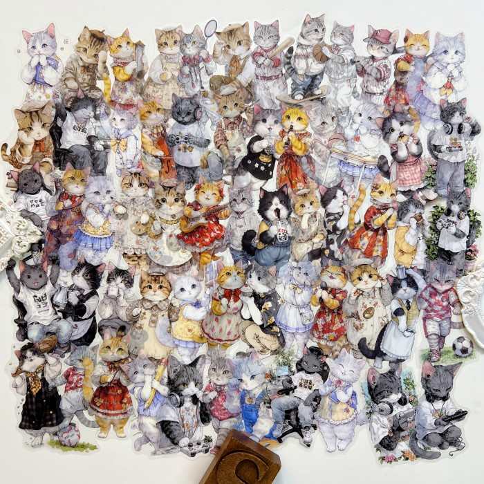 Cat Society Sticker 60PCS