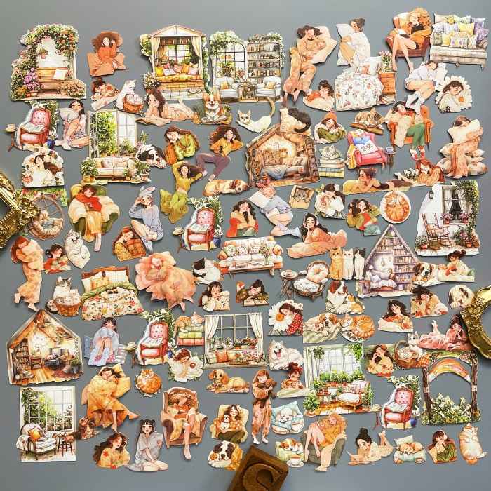 Life in Ease Sticker 100PCS