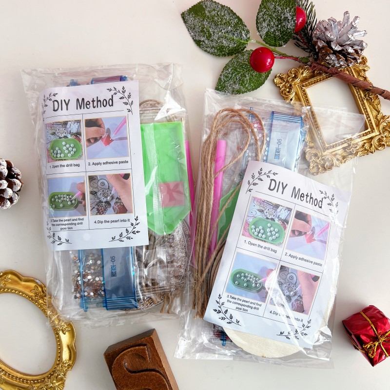 DIY Christmas Diamond Art Ornament Kit 6PCS