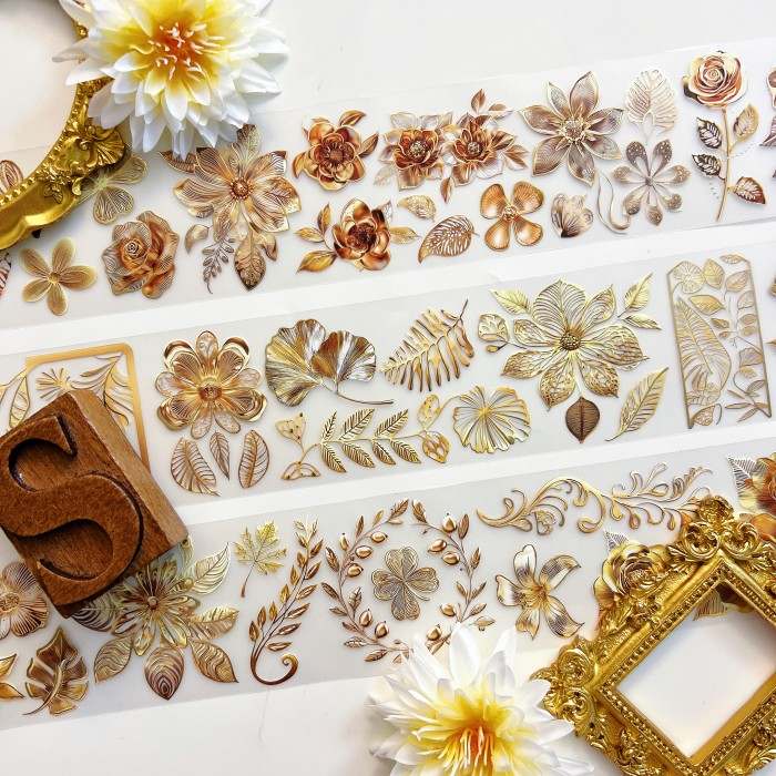 Gilded Leaves Tape Roll | WUBAO