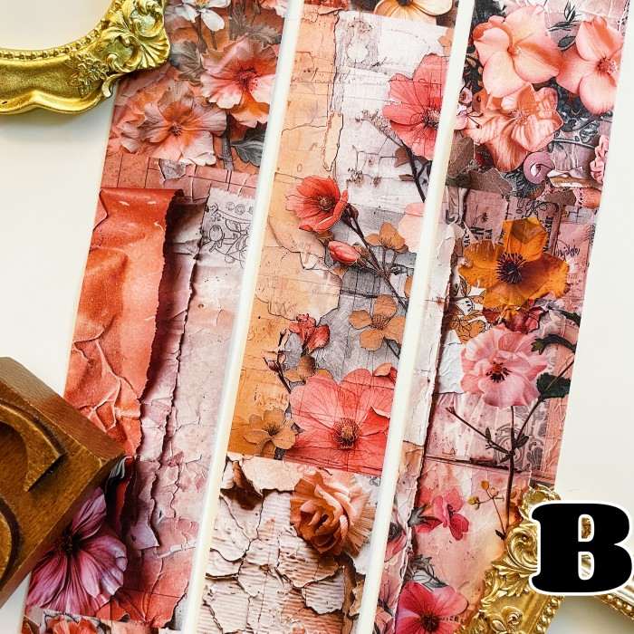 Flower Collage Washi Tape Roll