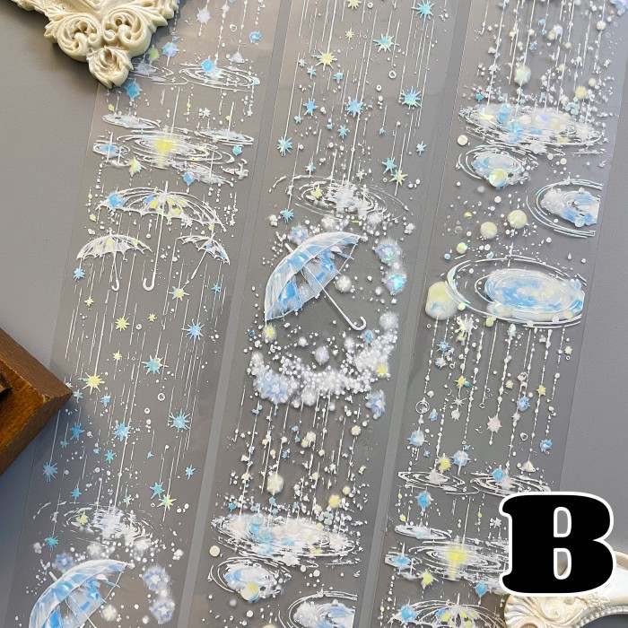 Hazy Rain PET Tape Roll