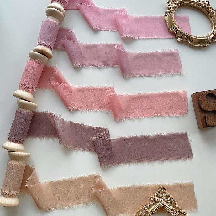 Frayed Edge Chiffon Ribbon Set #1
