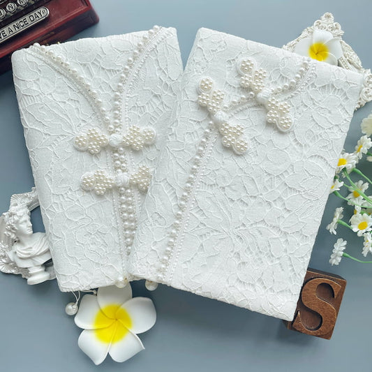 Miss Pearl White Lace Bullet Journal | ZW