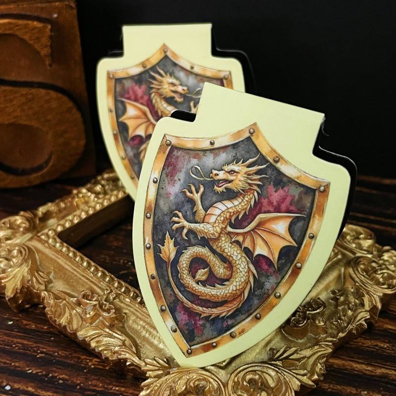 Shield-Shaped Magnetic Bookmark