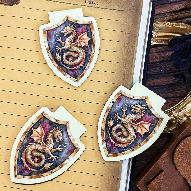 Shield-Shaped Magnetic Bookmark