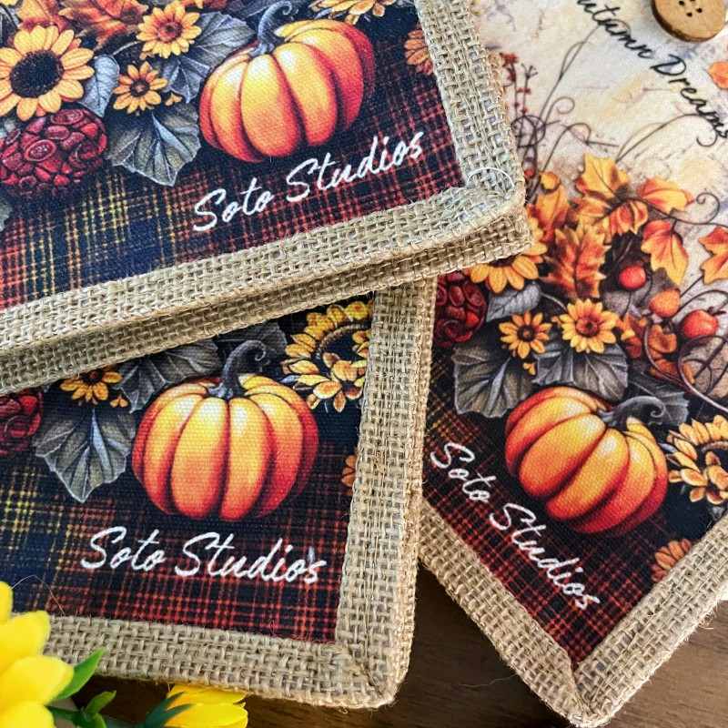 Golden Autumn Linen Bag