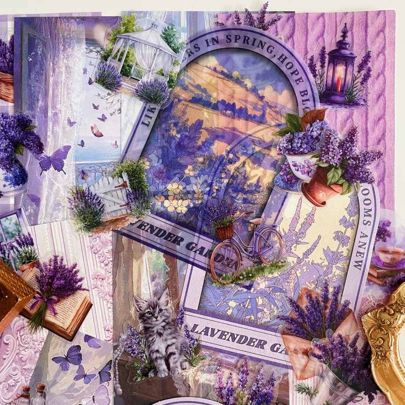 Lavender Haze Ephemera Mystery Kit 75PCS