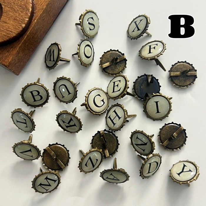 Basic Letters Paper Fasteners 26PCS