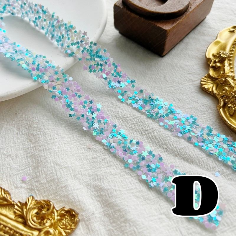 Glitter Sticker Strips with Self-Adhesive Backing