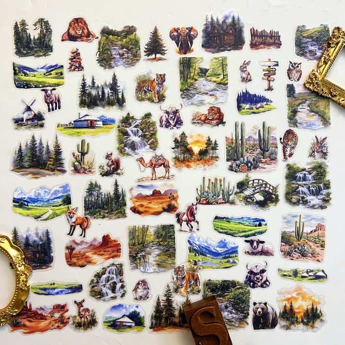 Deer Hollow Sticker 60PCS
