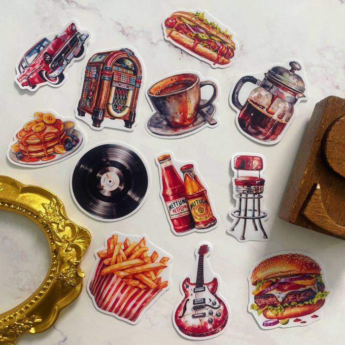 Burger Fries Combo Sticker 20PCS