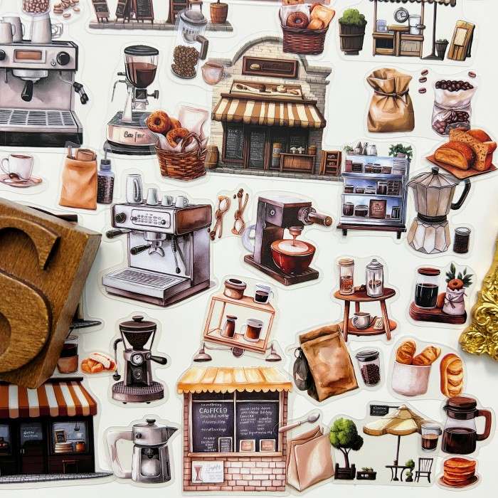 Double Coffee Sticker 90PCS