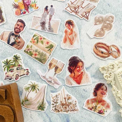 Seaside Wedding Sticker 20PCS