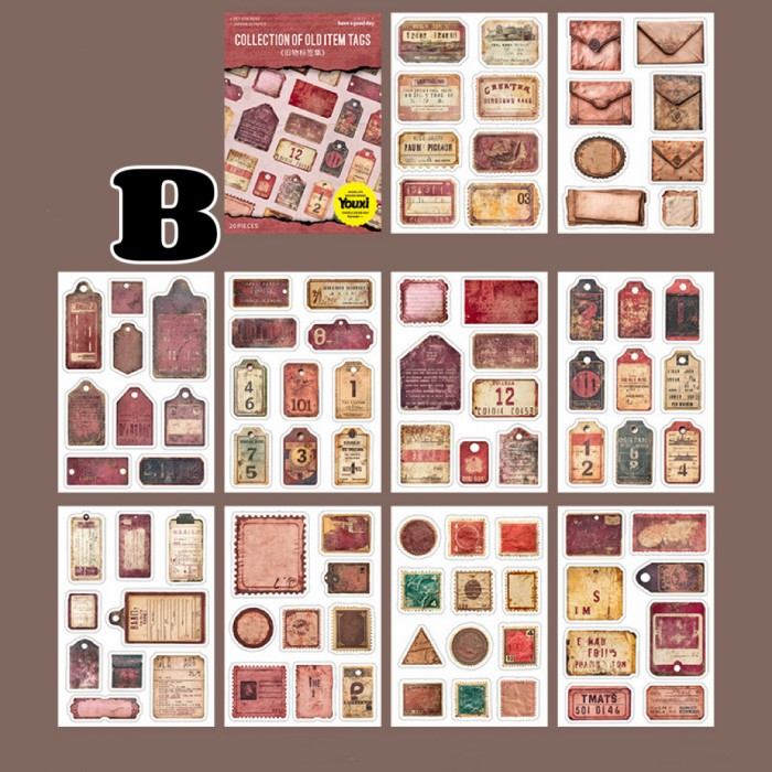 Aged Marks Sticker Book 20Sheets