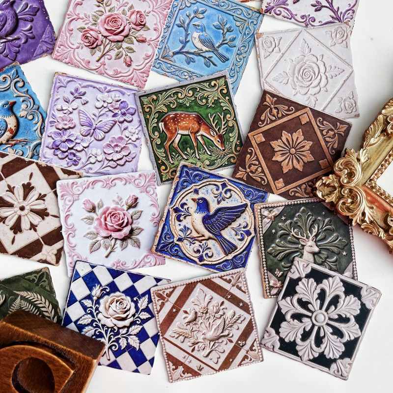 Relief Tile Sticker 60PCS