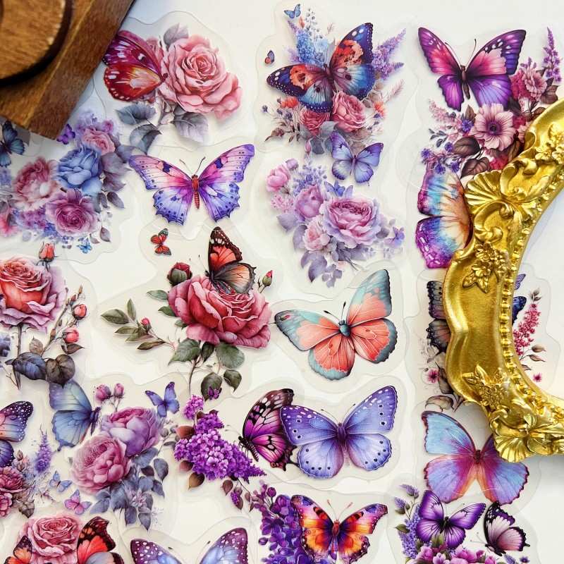 Lavender Wings Sticker 60PCS