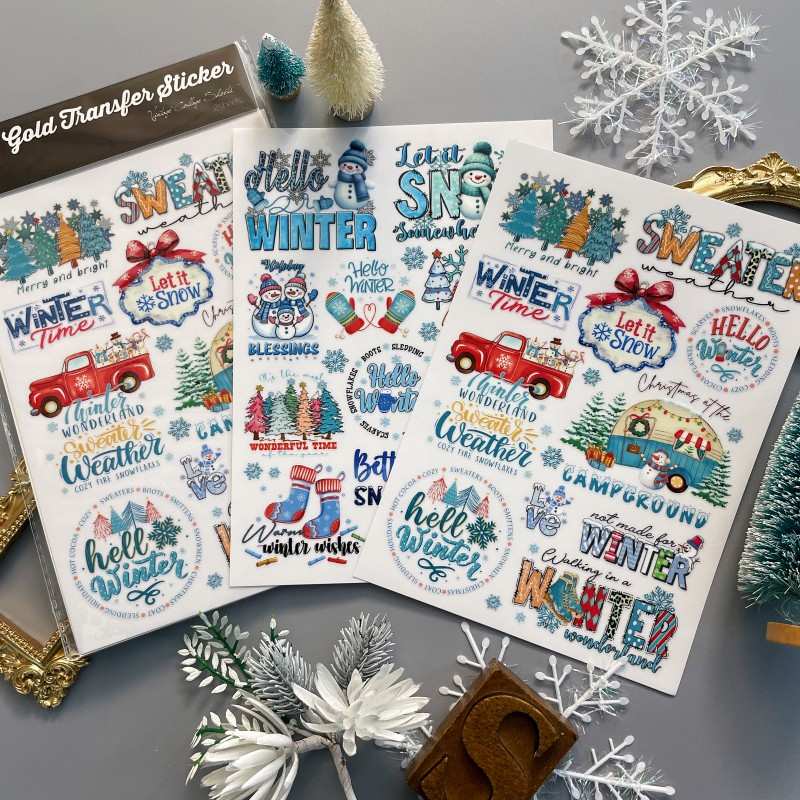 Blue Frost Transfer Sticker