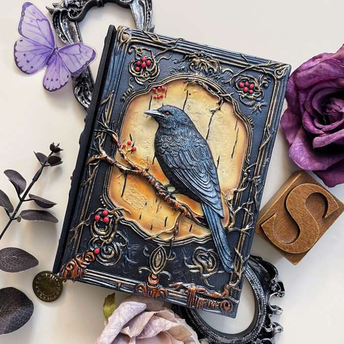 Raven Noir 3D Embossed Journal
