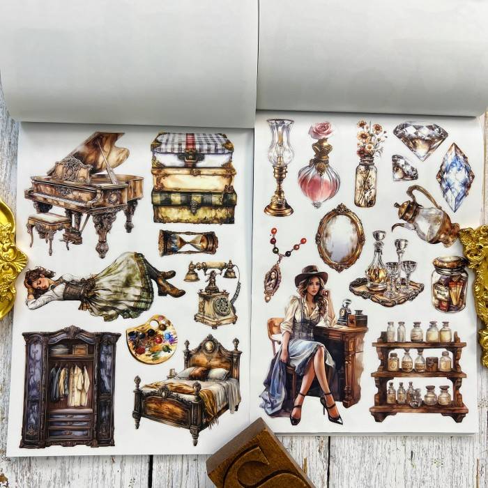 Traces Of Time Sticker Book 20Sheets