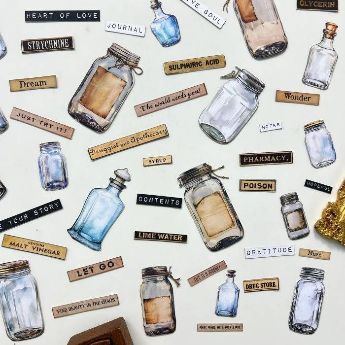 Time Bottle Sticker 75PCS