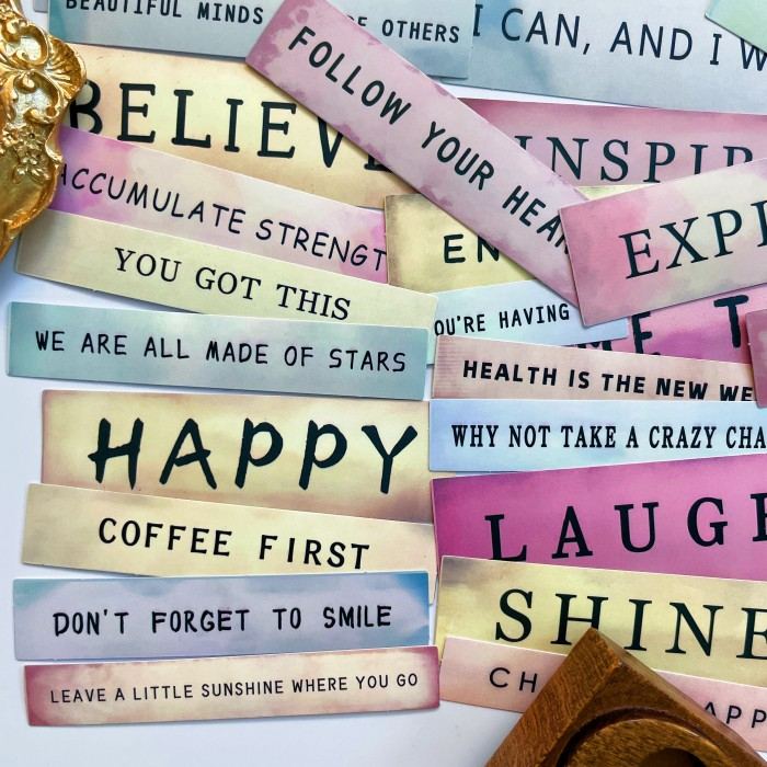 Rusty Words Sticker 50PCS